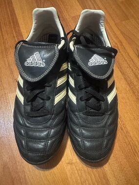 adidas Black and Cream Soccer Cleats